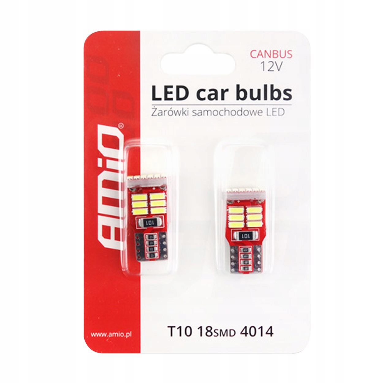 

Amio W5W 2,2 W 01286 2 szt. Led Canbus 18SMD