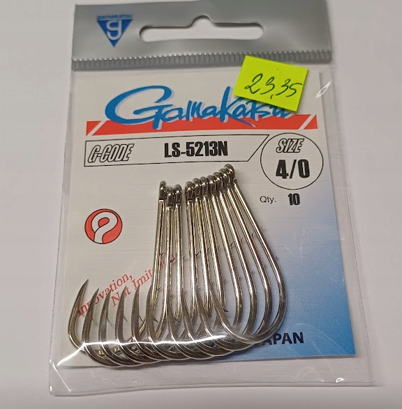 Haczyki Gamakatsu LS-5213N Nikiel #4/0 op. 10szt. 146618-400