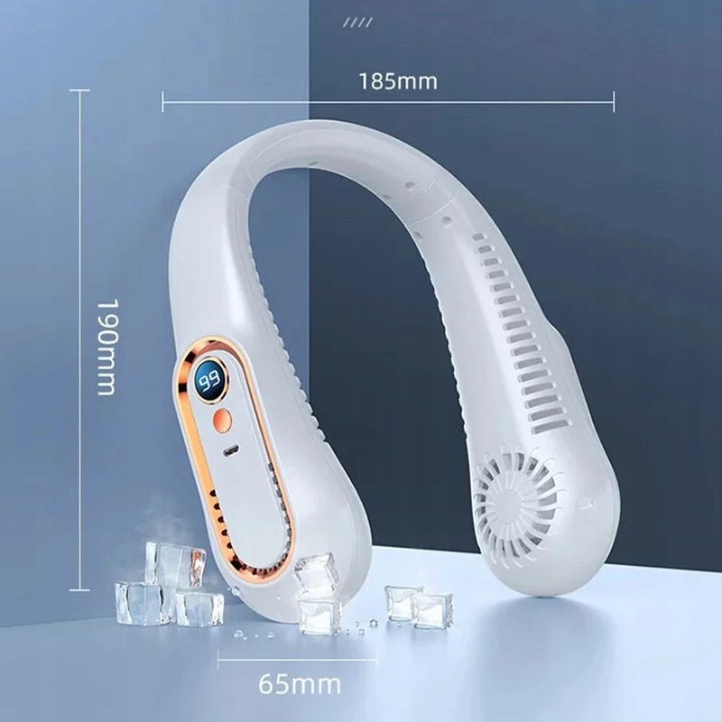 WENTYLATOR NA SZYJE NA ŚWIEŻYM POWIETRZU 3600MAH Zasilanie USB