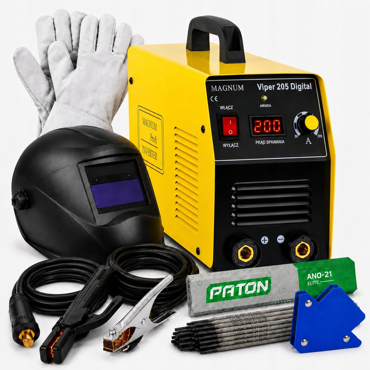 Spawarka Inwerterowa Magum Viper 205 200A 230V Mma Arc Hot Start Tig