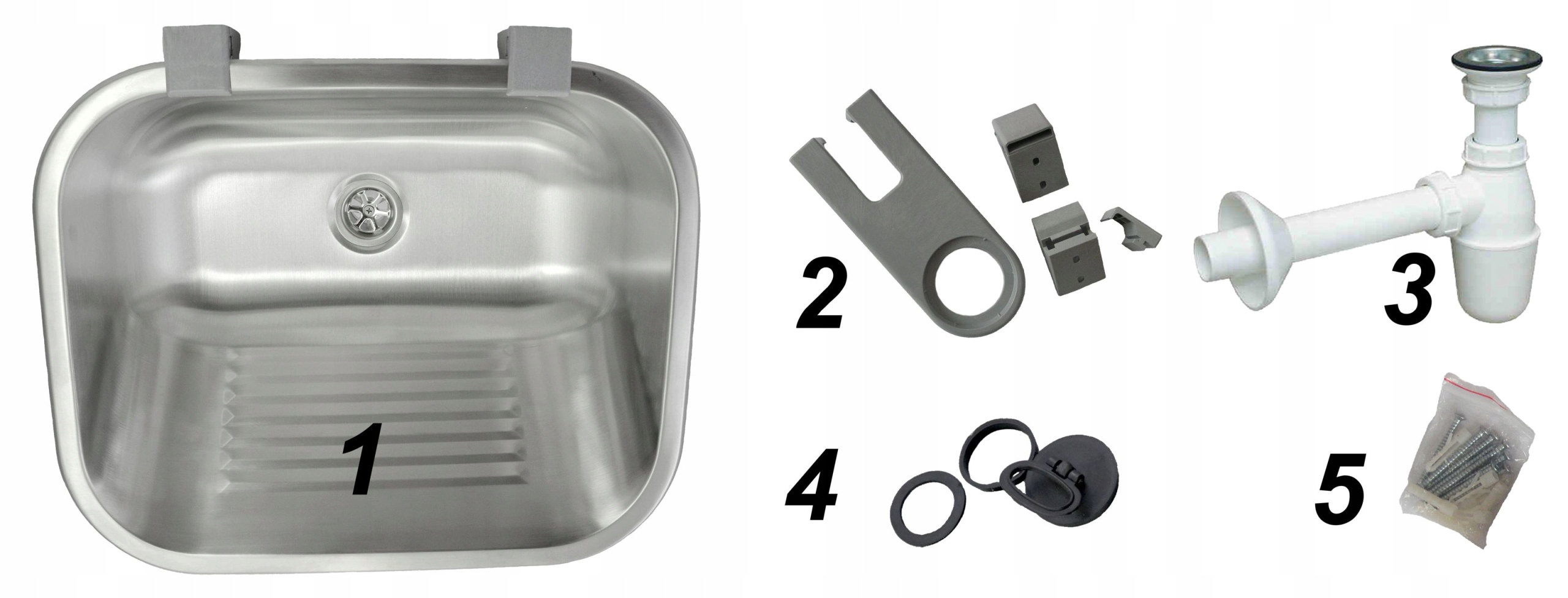 ZLEW GOSPODARCZY STAL NIERDZEWNA MATOWA 55 cm KOMORA Rodzaj wpuszczany