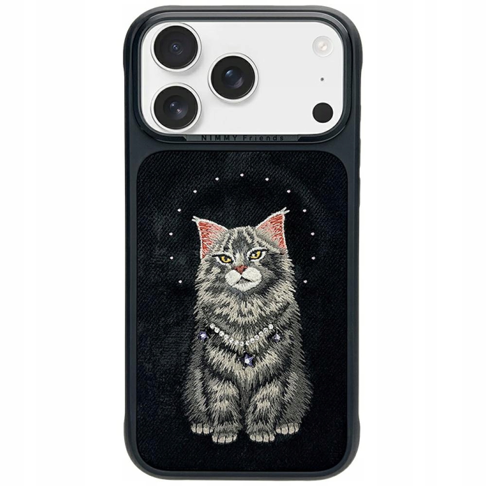 Pouzdro Nimmy Lucky Fashion Cat MagSafe pro iPhone 17 Pro, černé
