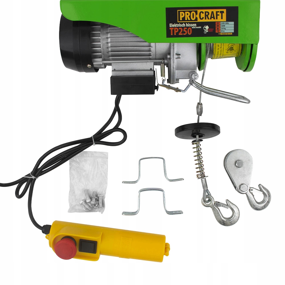 Elektrický lanový naviják Procraft TP250, 20m
