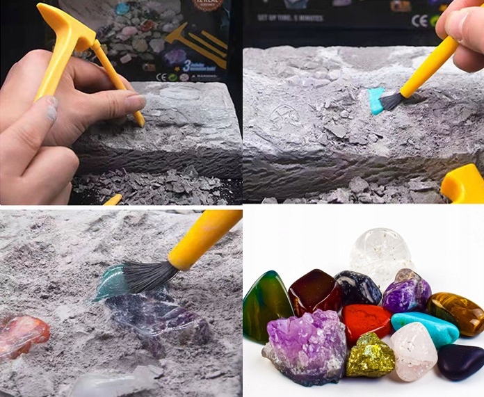 BERNIUKO DIENOS DOVANOS KASINĖJIMAI DEIMANTŲ KASYKLA 17 AKMENŲ ARCHEOLOGAS Prekės ženklas AMIKU