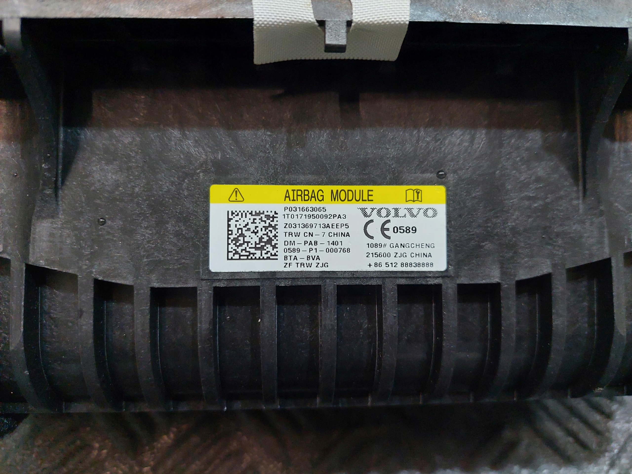 passenger airbag 31663065 VOLVO S90 II V90