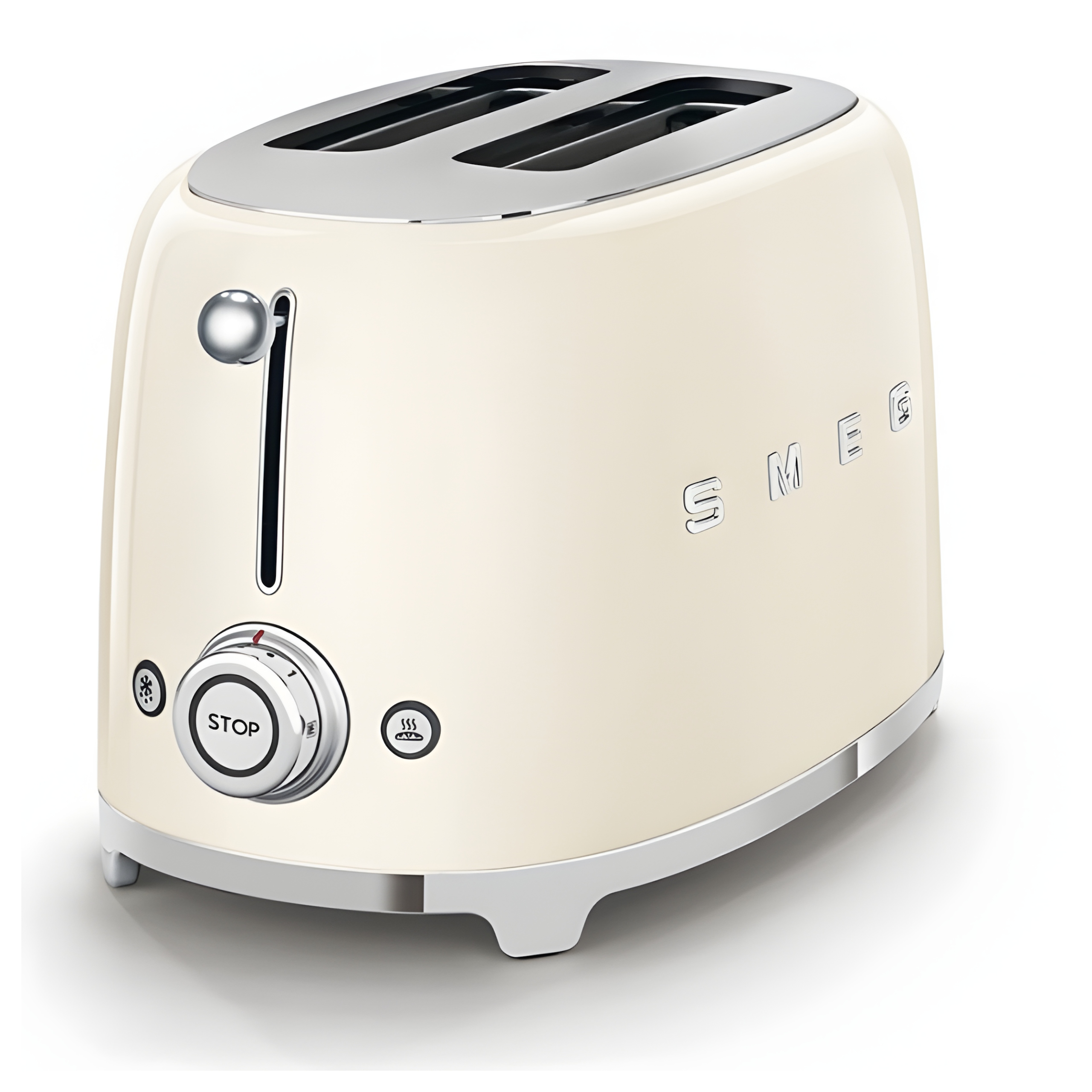 Smeg TSF01CREU Toster 2 Kromki 950W Kremowy Retro 6 Poziomów Bagel