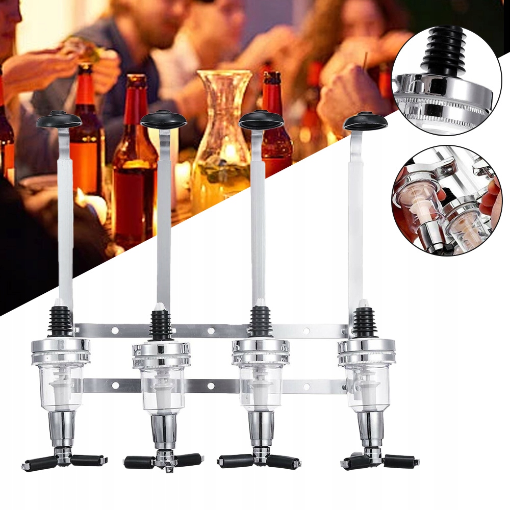 Nástěnný Dávkovač Vína, 4-LAHVOVÝ Dávkovač Vína, Dávkovač Lihovin