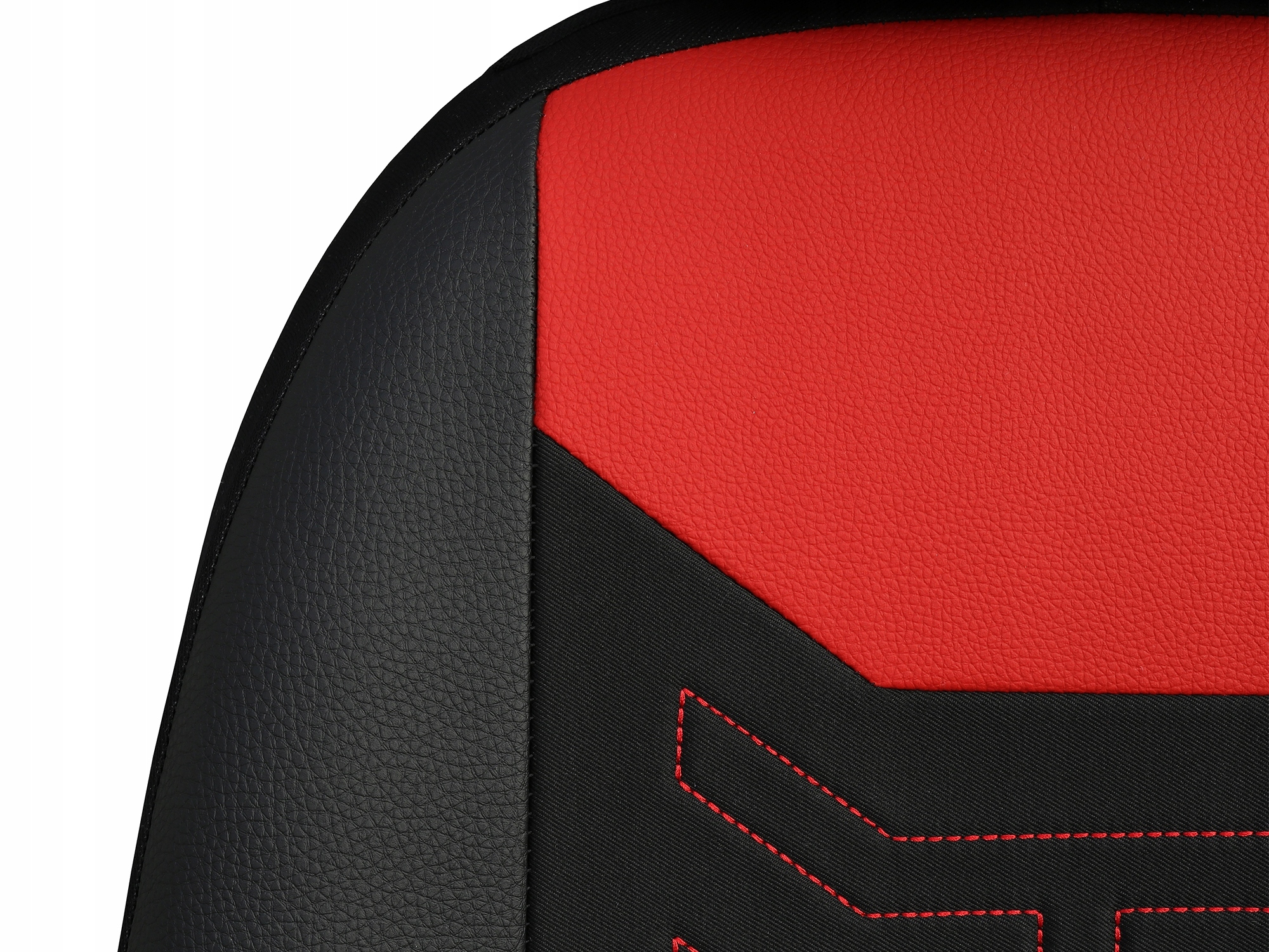 GRUBE POKROWCE Z HAFTEM NA FOTELE SAMOCHODOWE do Audi A1 I (2010-2018) Materiał materiał tapicerski skóra sztuczna