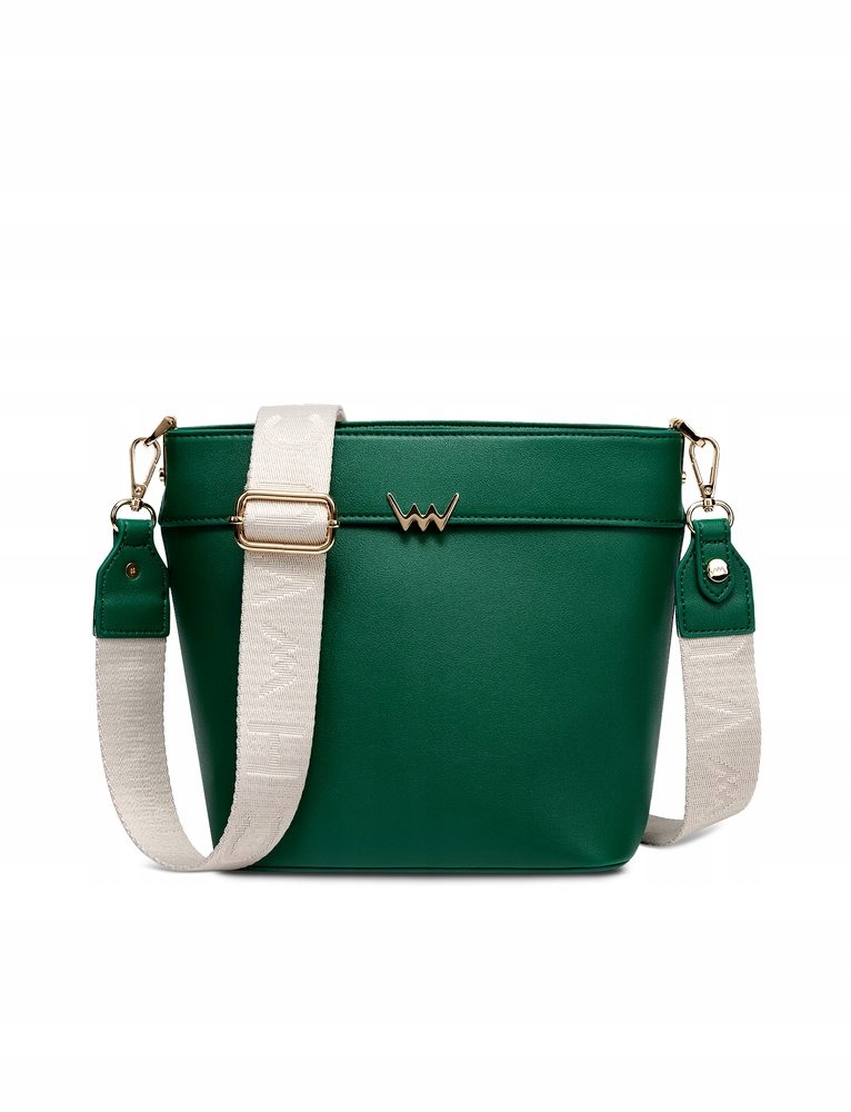 Crossbody kabelka Vuch Verica zelená koženková se zipem 21 cm