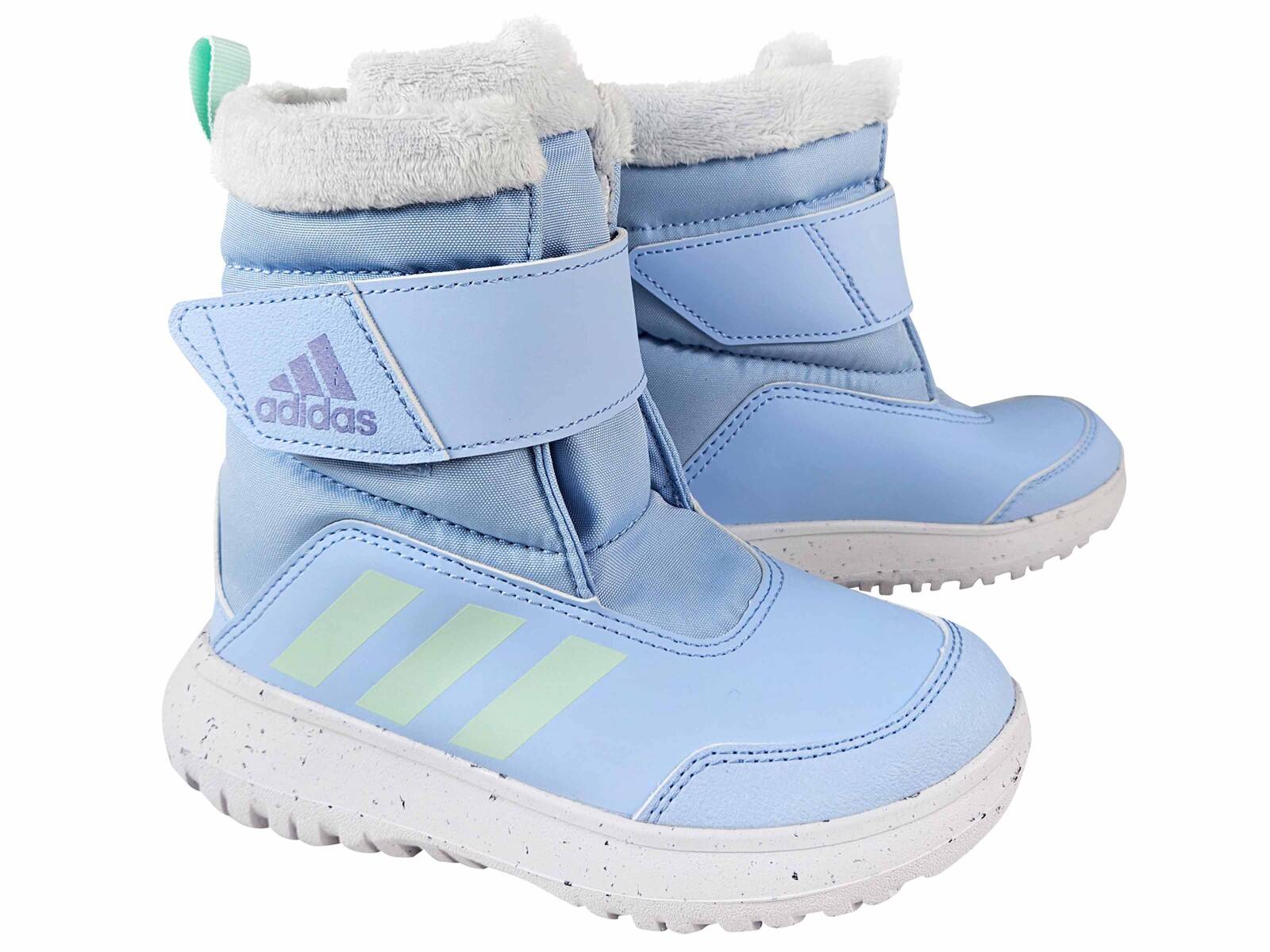 Adidas Winterplay IF1717 Śniegowce Dziecięce Buty Ocieplane Niebieskie Rzep
