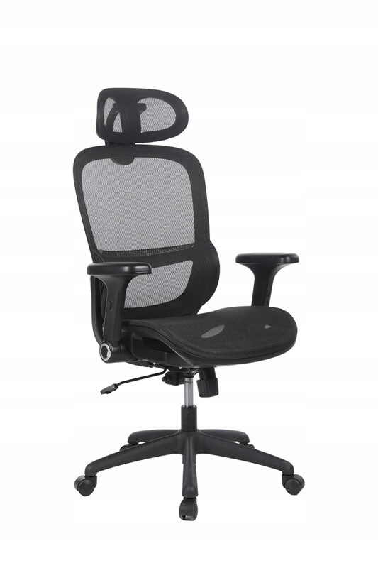 Fotel biurowy Office Products Dokos czarny, ergonomiczny
