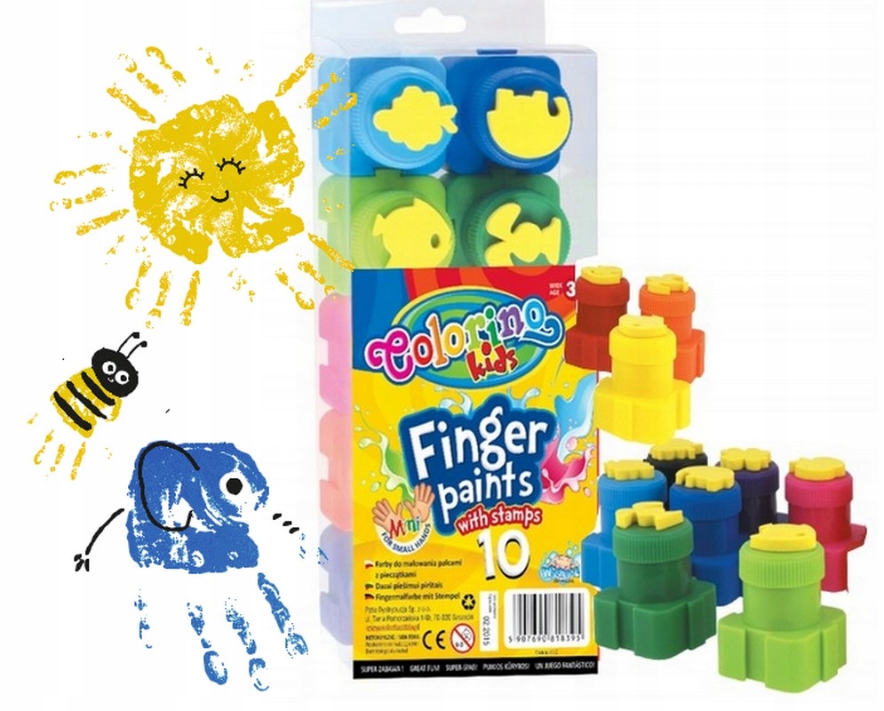 

Colorino Farby Do Malowania Palcami 10 Stempelki