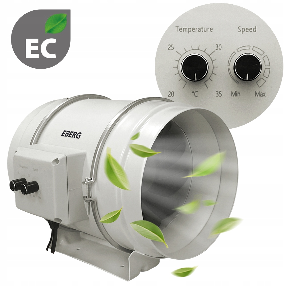

Wentylator kanałowy Eberg Emax 200 Ec regulator