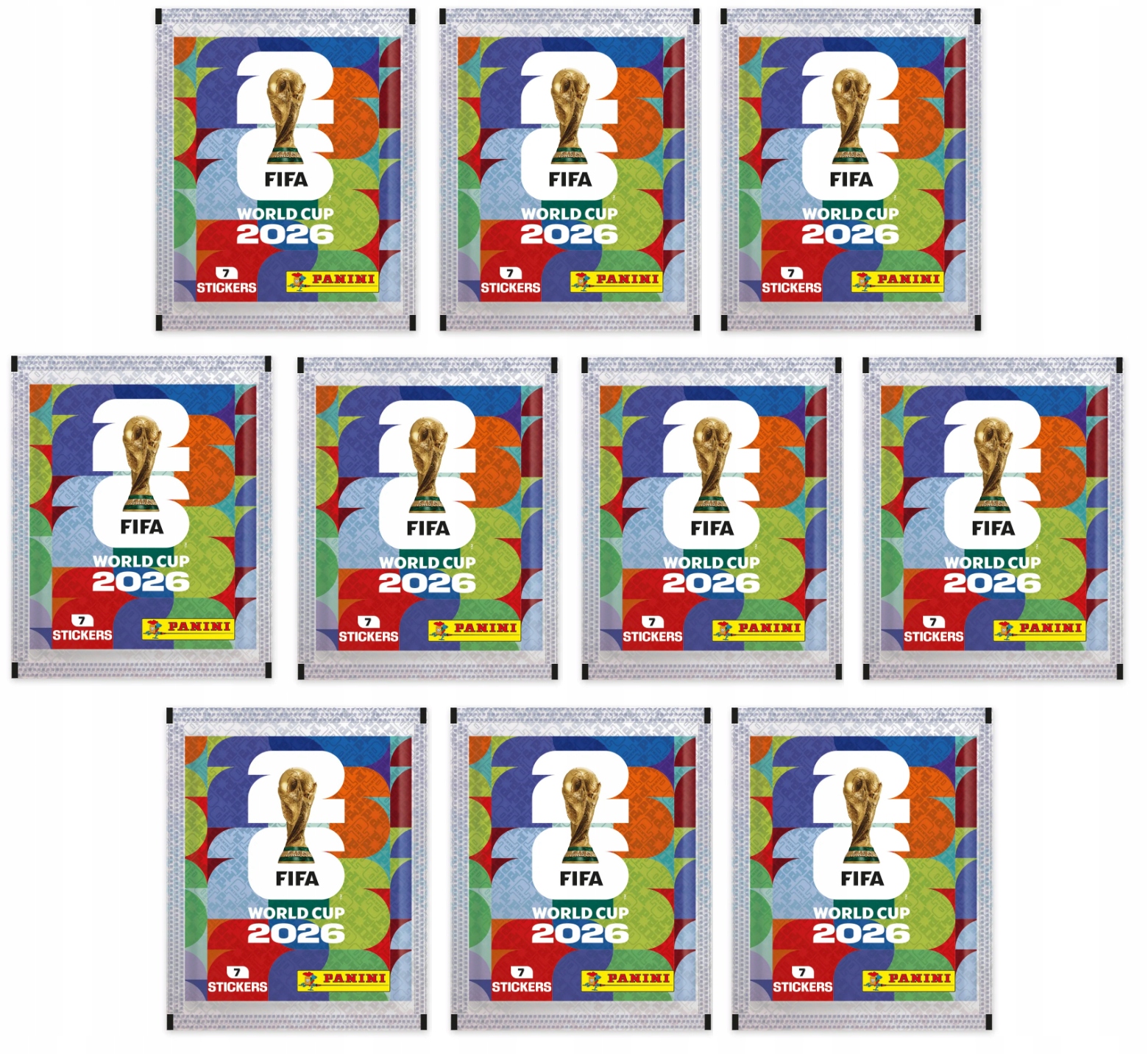Fifa Kolekcja World Cup 2026 Panini Piłka Nożna 10 saszetek 70 naklejek