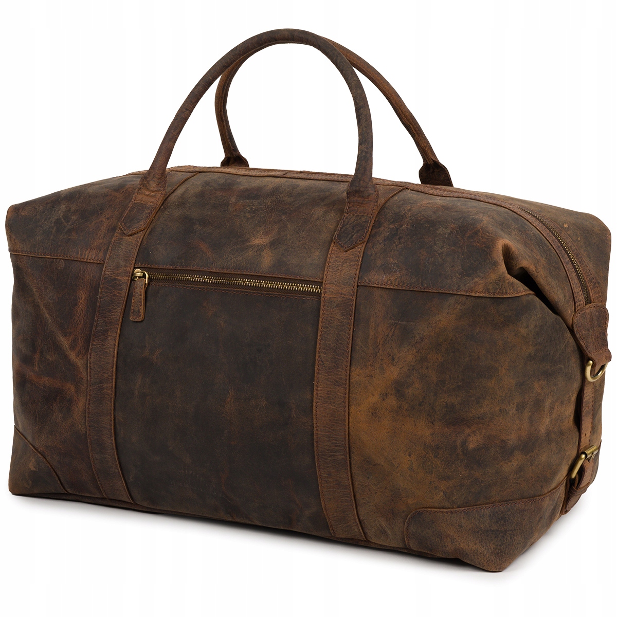 Víkendová cestovní taška ze sportovní přírodní kůže, prostorná, Beltimore