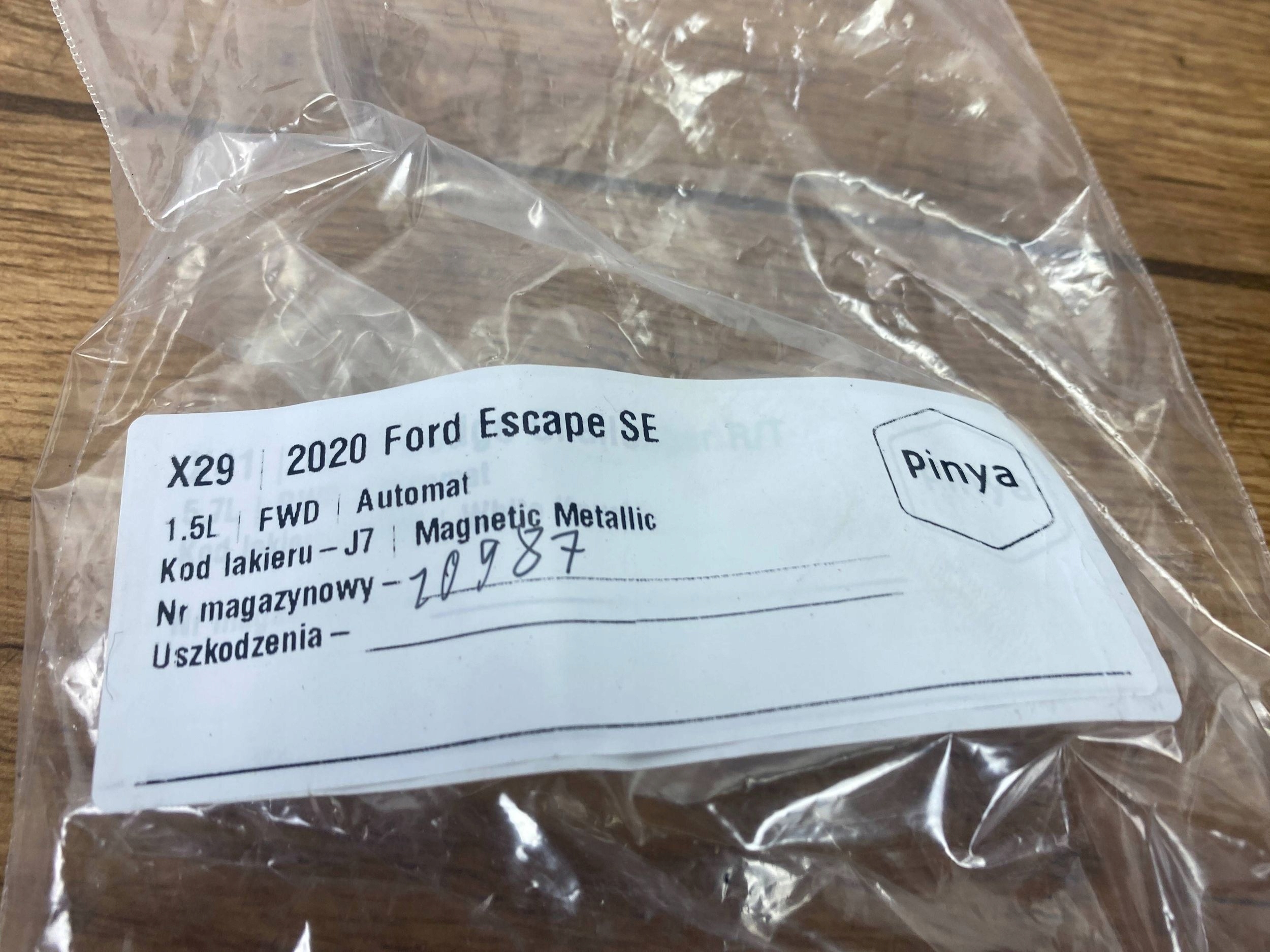RIVESTIMENTO di sicurezza posteriore Ford Escape IV 2020