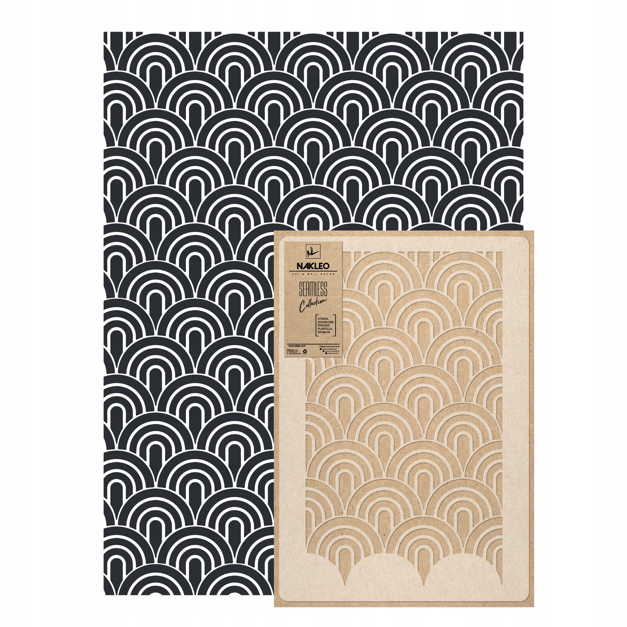 Opakovatelná malířská šablona Opakovaně Použitelný 59x95 cm Tapeta Art Deco New York