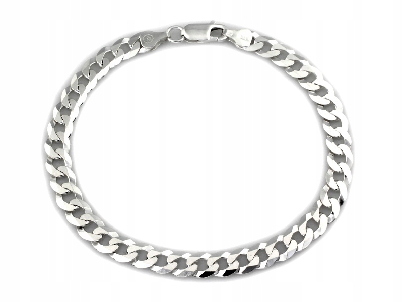 Stříbrný pánský náramek 925 Pancerka široký 6.9 mm elegantní jako dárek 22