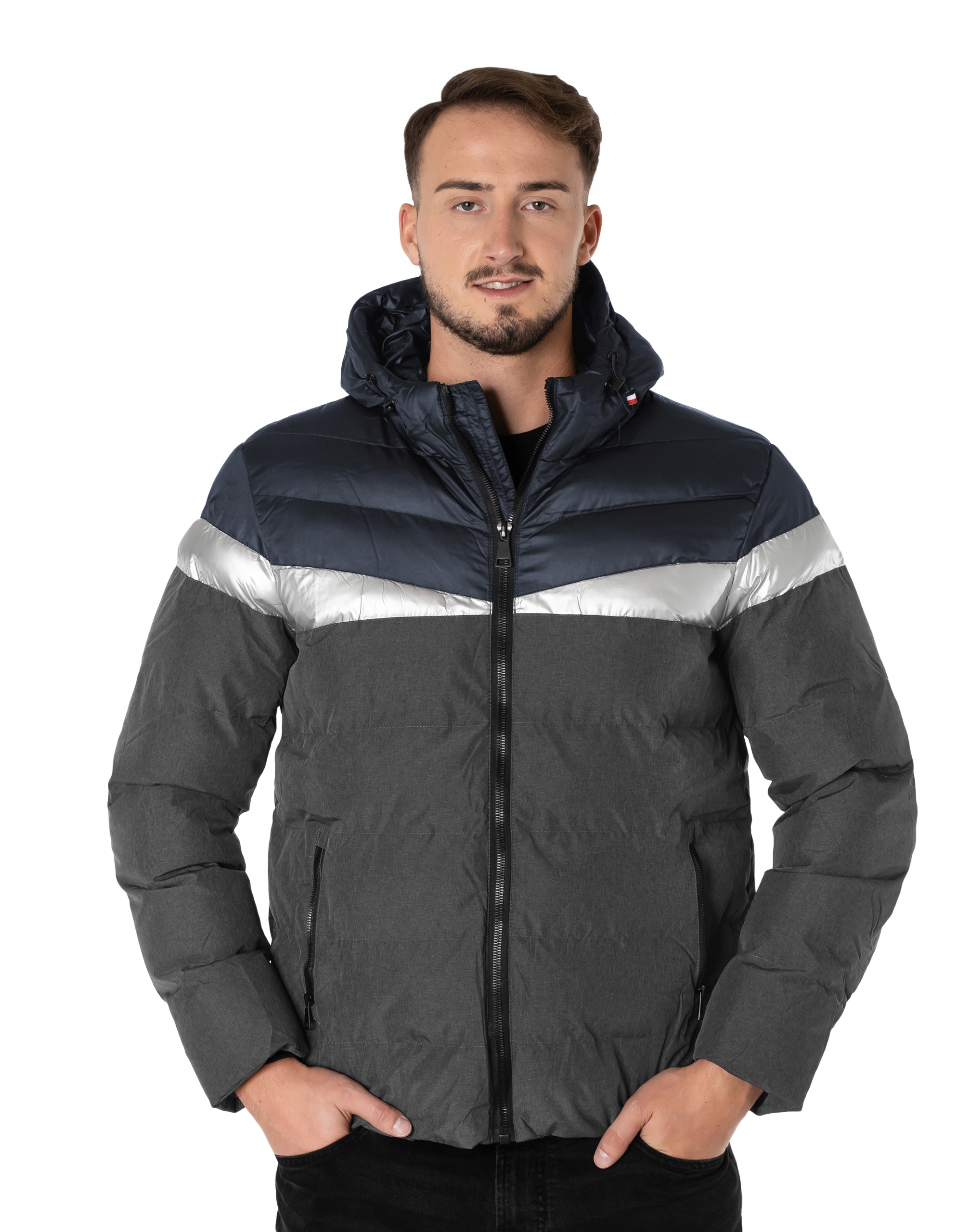 Teplá pánská zimní zateplená bunda 36007-4, velikost M