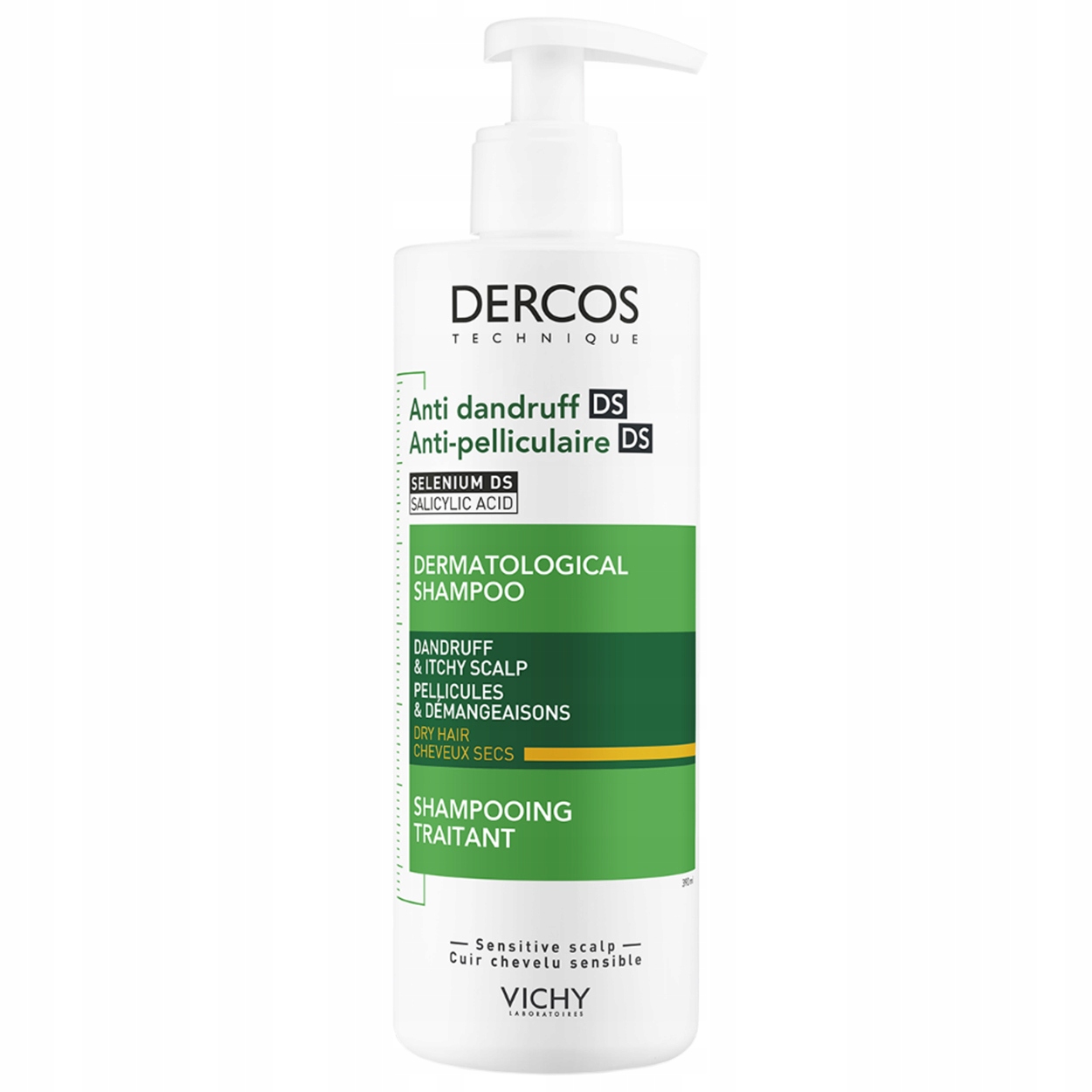 Vichy Dercos Szampon Przeciwłupieżowy Do Włosów Suchych 390 ml