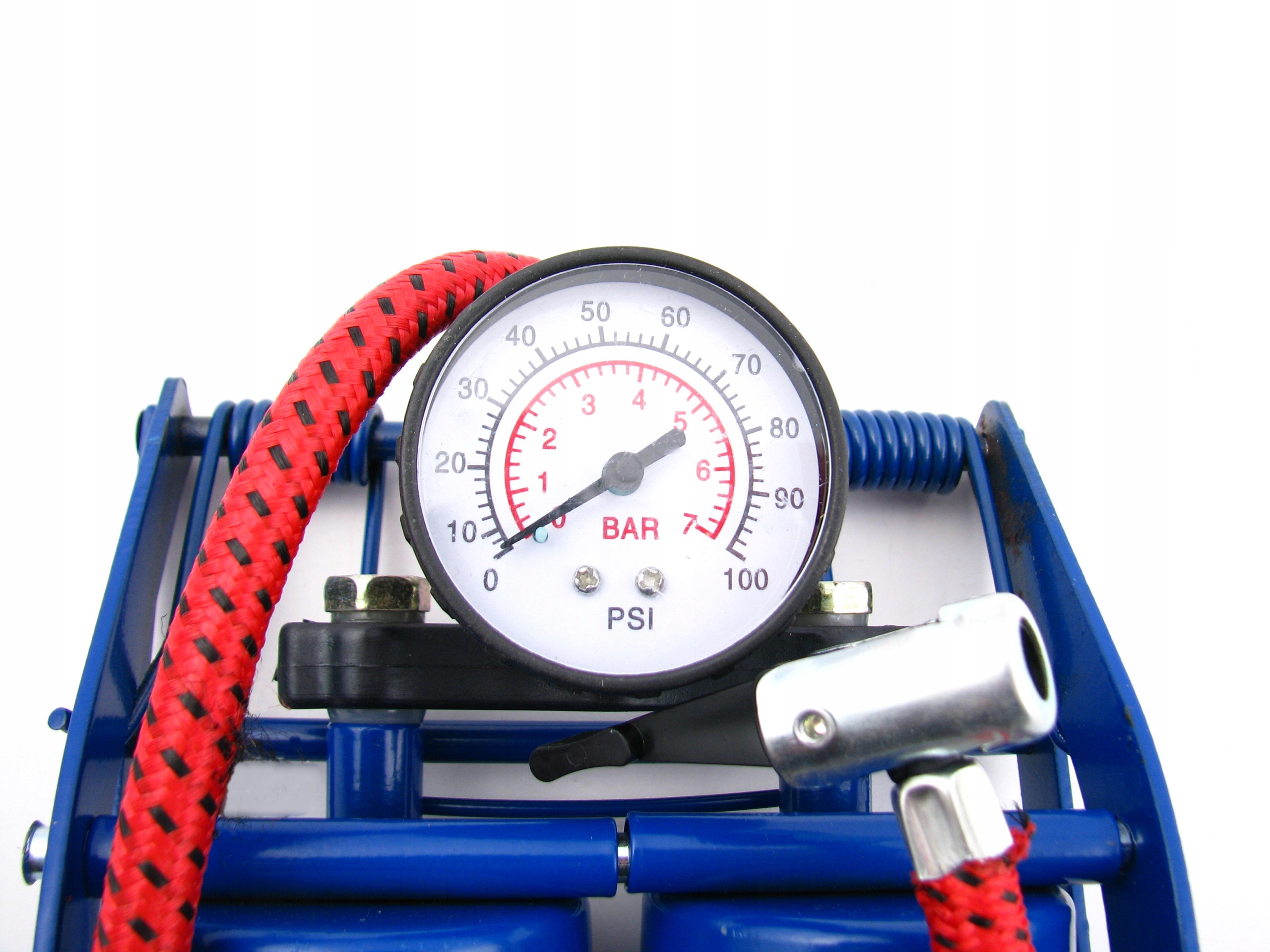 PODŁOGOWA POMPKA ROWEROWA NOŻNA METALOWA MANOMETR Marka Carcommerce