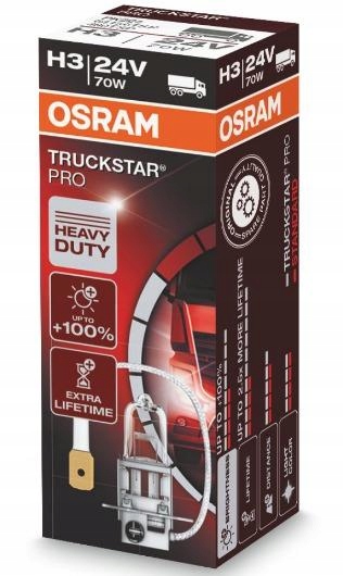 

Osram Truckstar Pro Żarówka H3 24V 70W PK22S