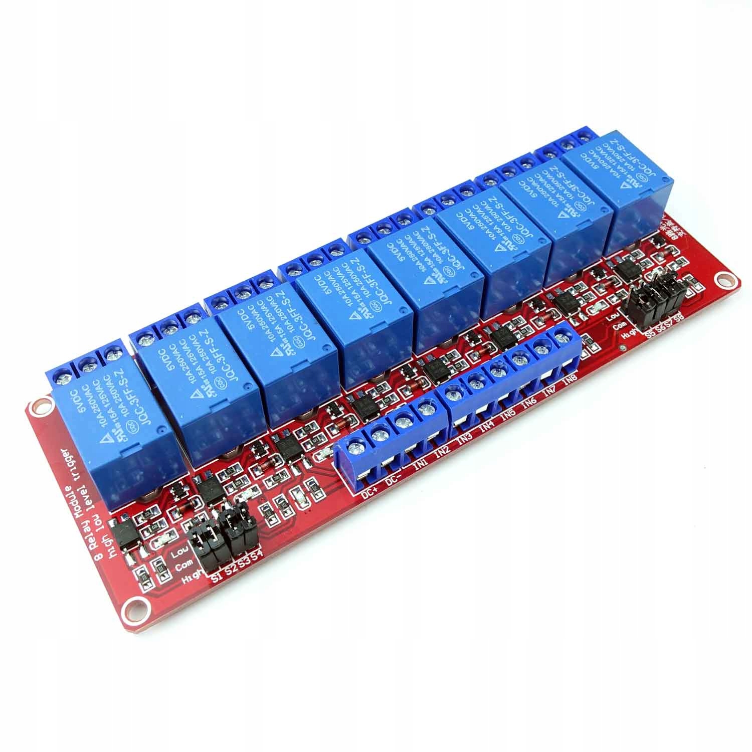 

Przekaźnik 8 kanałowy 5V 10A 250V Ll/hl 8CH