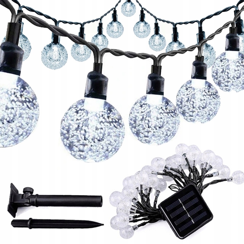 

Girlanda Lampki Solarne Ogrodowe 100LED 12M Zimna