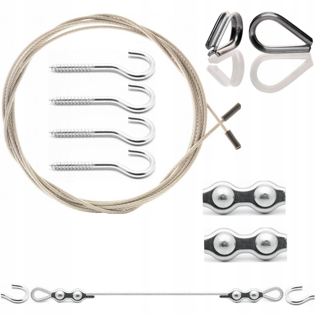 6m Z7 KARNISZ LINKA DO ZASŁON OGRODOWYCH NA TARAS