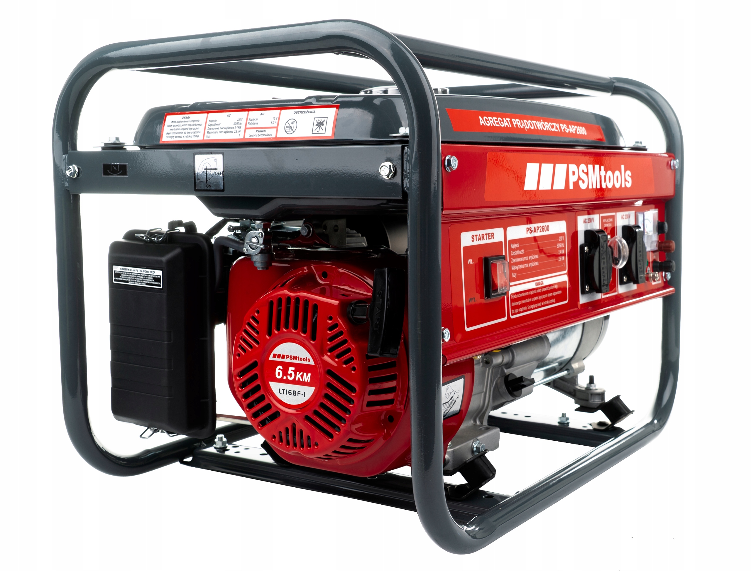 AGREGAT PRĄDOTWÓRCZY GENERATOR MAX 3000W 230V/12V 6,5KM AVR Kod producenta PS-AP2600