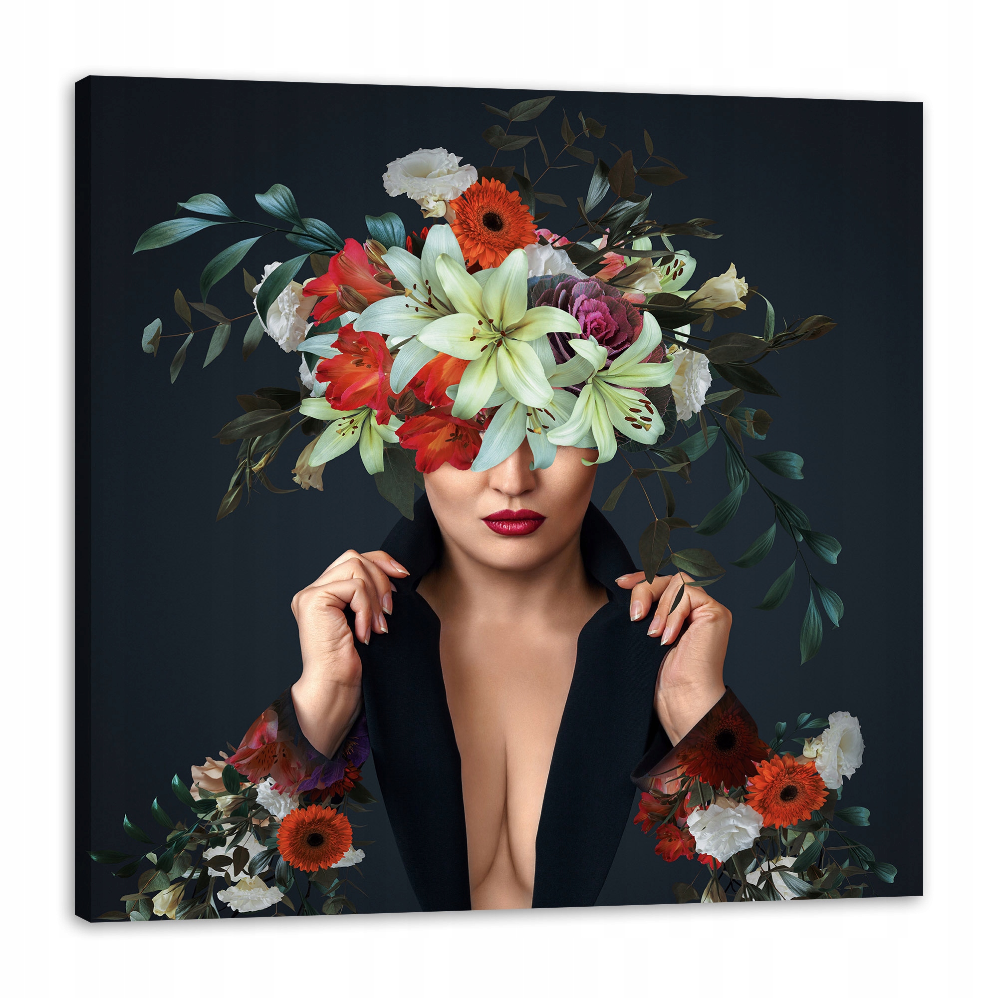 Obraz na plátně Květiny Žena Krása Příroda 90x90 cm