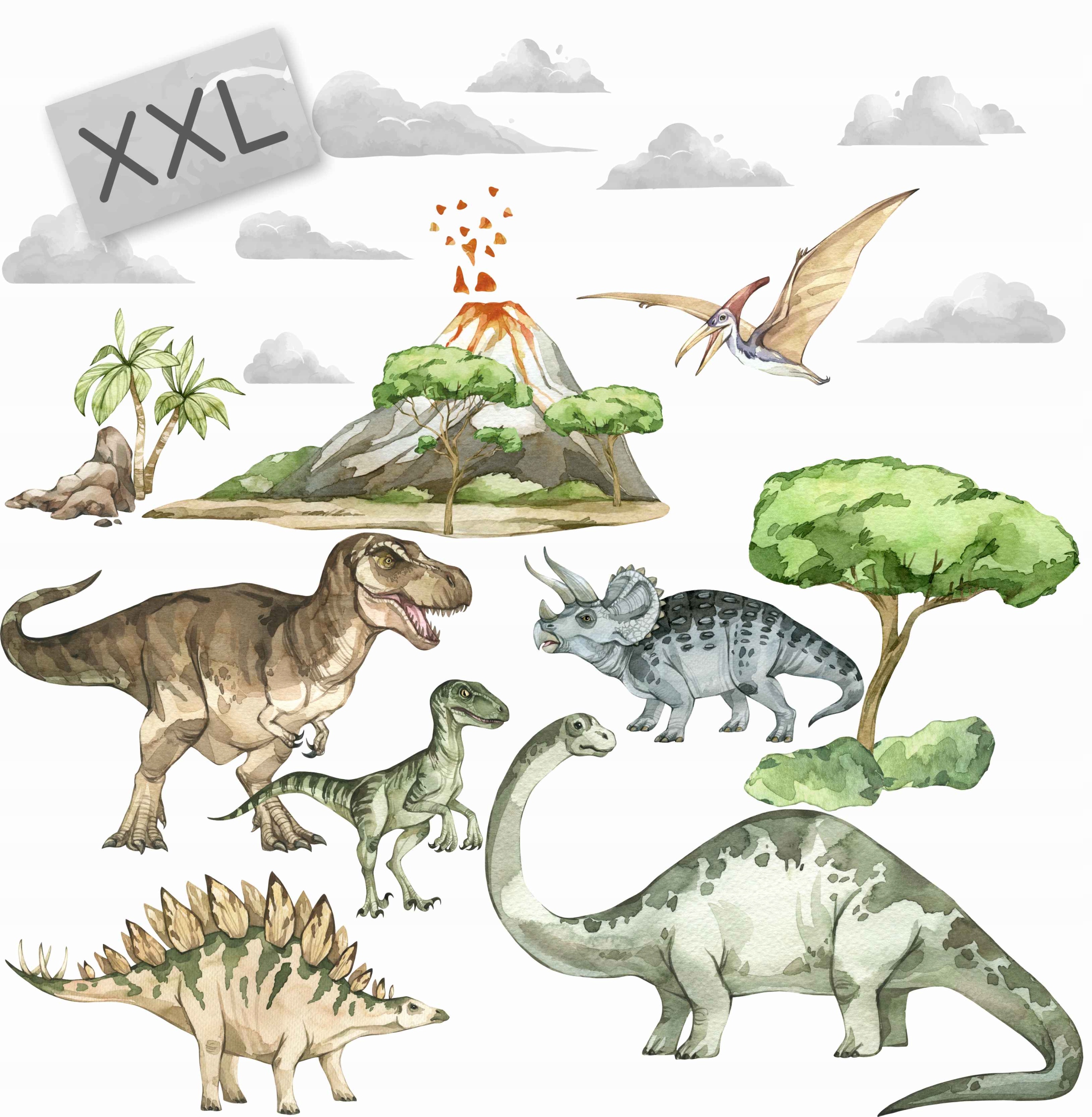 

Bardzo Duże Naklejki Na Ścianę Dinozaury Zestaw