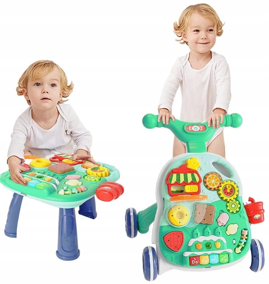 CHODZIK PCHACZ INTERAKTYWNY STOLIK JEŻDZIK PANEL EDUKACYJNY 2W1 PIANINKO Bohater / Bajka Inny