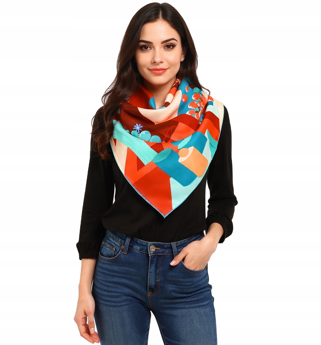 Šátek 100% Přírodní Morušové Hedvábí, Prémiová Kvalita+