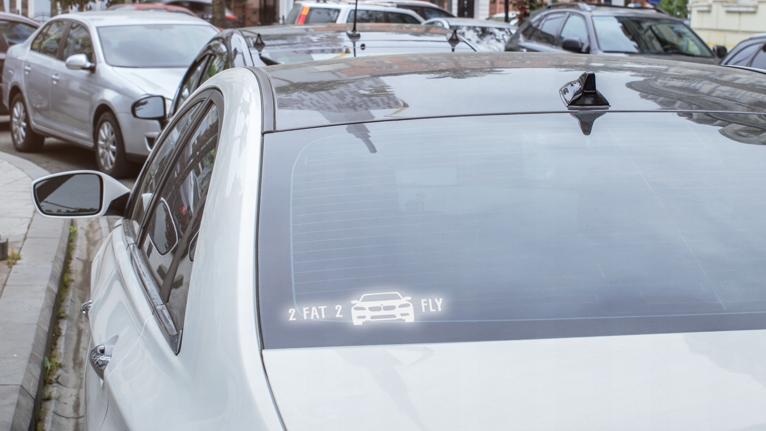 Naklejka 2FAT2FLY na samochód na auto ODBLASKOWA| HOLOGRAM Producent Inny