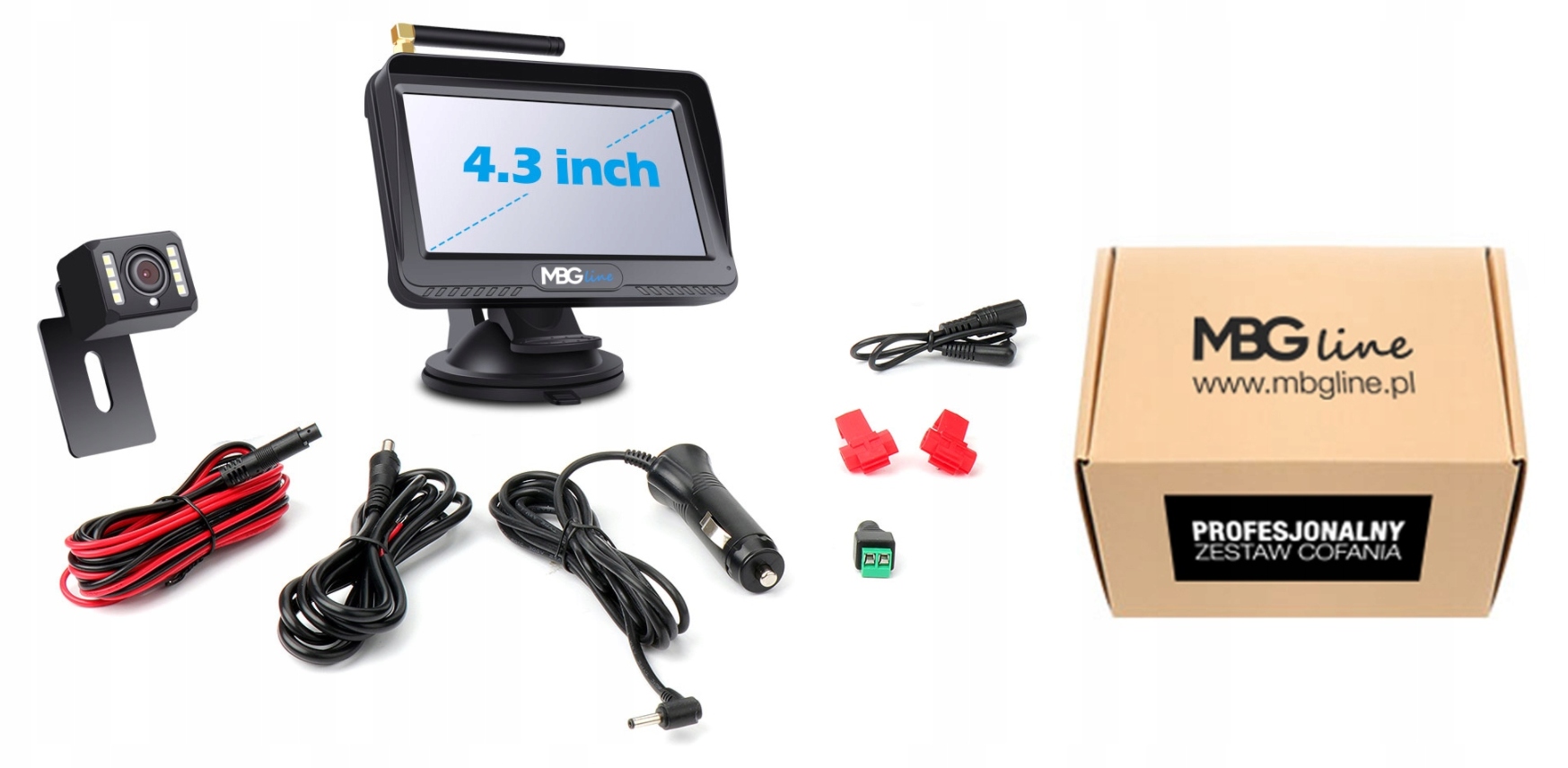 BEZPRZEWODOWY ZESTAW COFANIA HD KAMERA LCD 4 3 Horizontal Viewing Angle 120