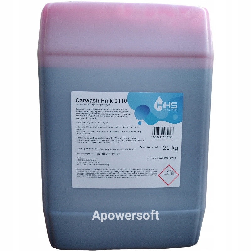 Piana aktywna Carwash Pink 0110 ròżowa 20kg
