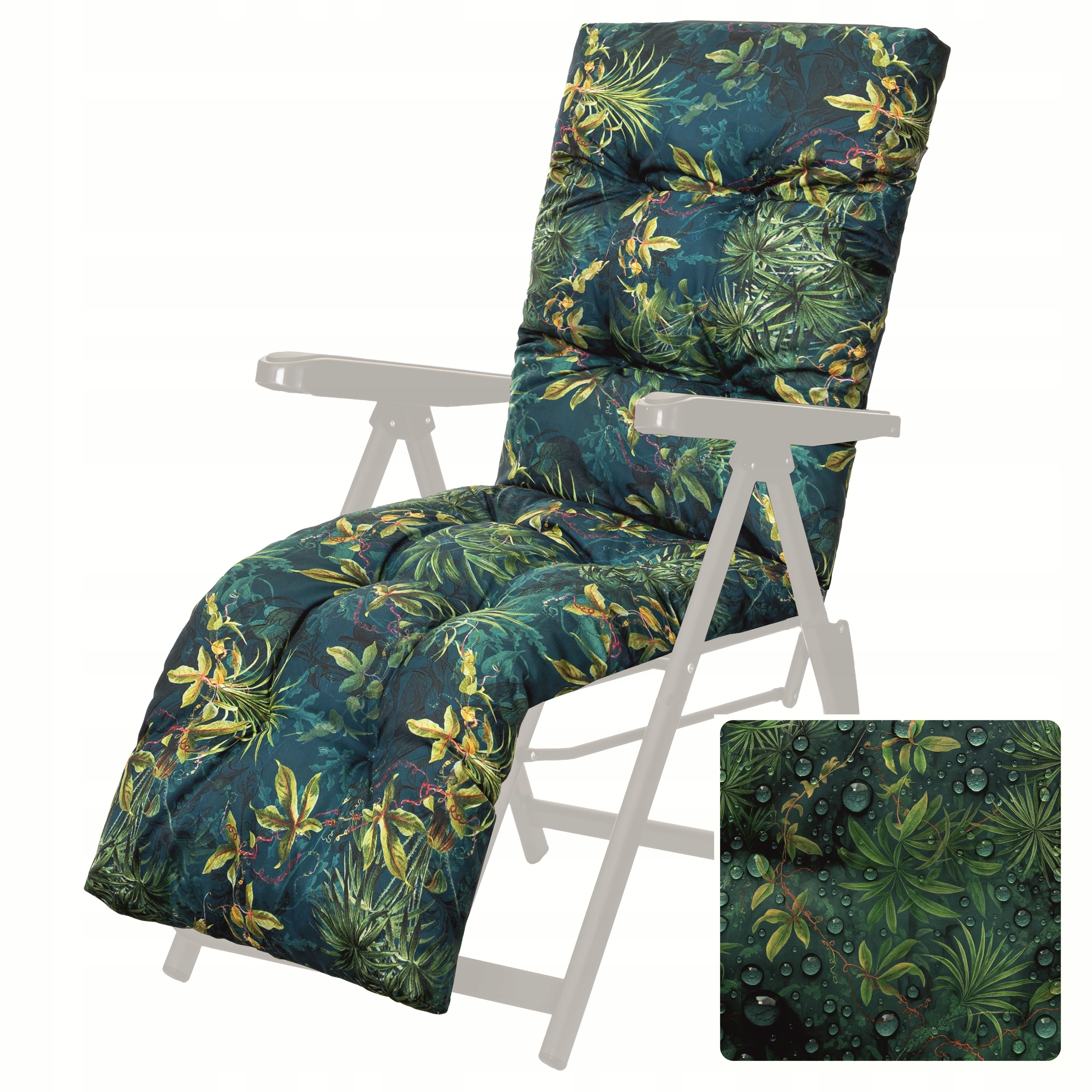 Polštář Zahradní voděodolný na Lehátko s podnožkou na lehátko a lavičku 160 cm