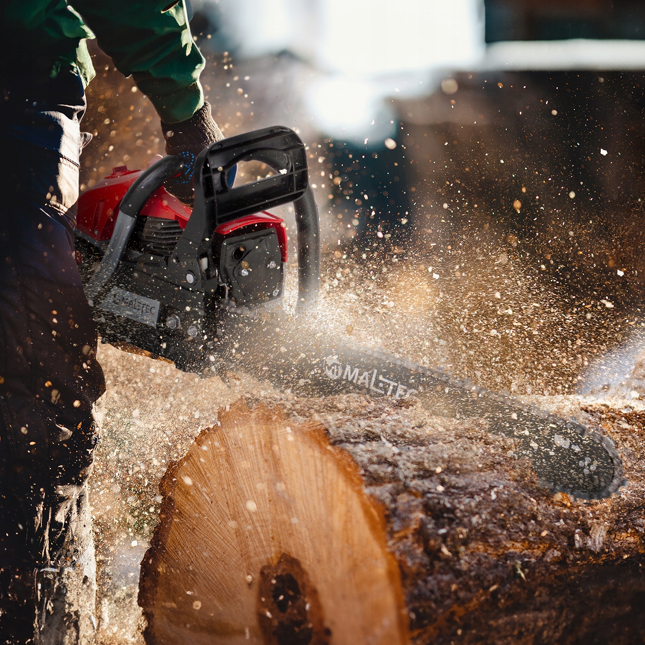 PIŁA ŁAŃCUCHOWA SPALINOWA PILARKA PROWADNICE OLEJ 5,7KM DUŻY ZESTAW MOCNA Marka MalTec