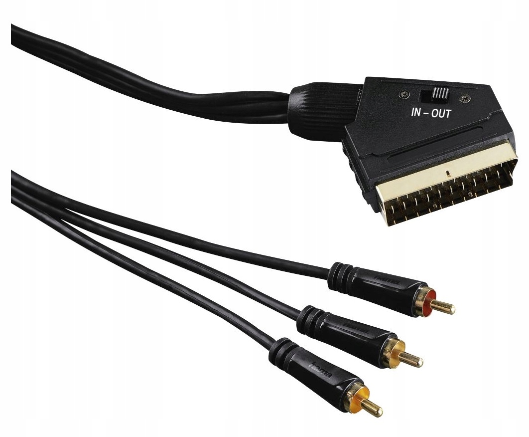 Kabel Hama RCA Scart Adapter SCART (Euro) - 3x RCA (cinch) 1,5 m