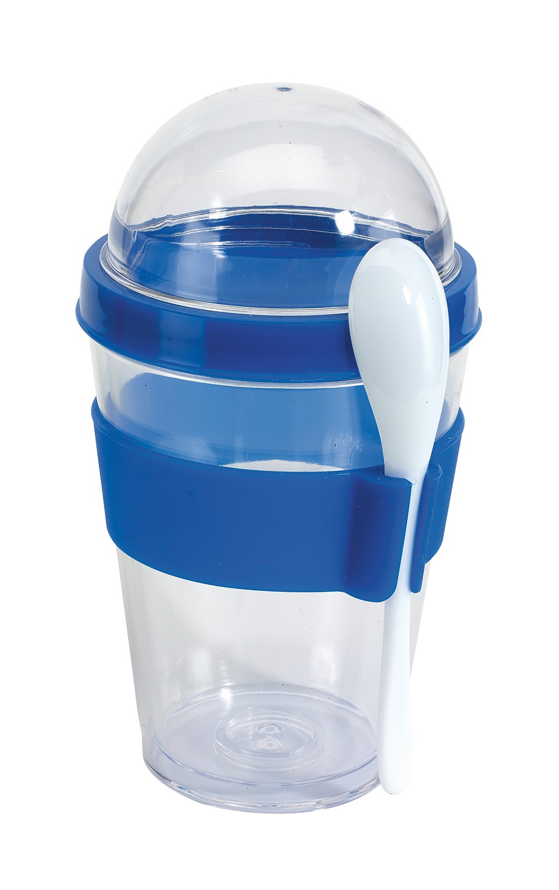 

Pojemnik na jogurt i musli z łyżeczką, niebieski