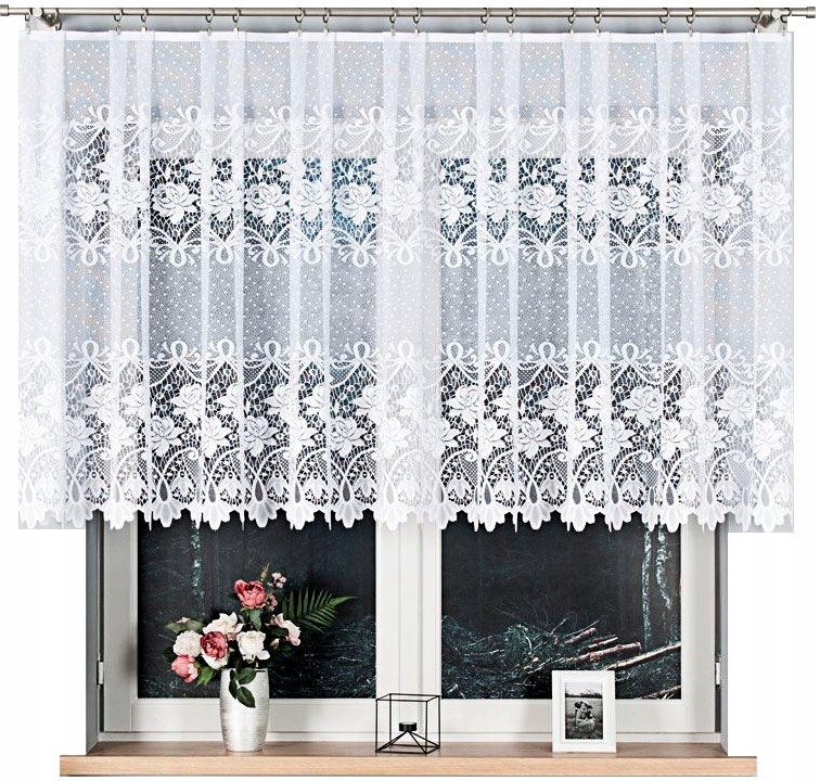 Firana Wzór DEMETRIA zazdrostka 200x45cm (z obszyciem) Rodzaj Firana pojedyncza