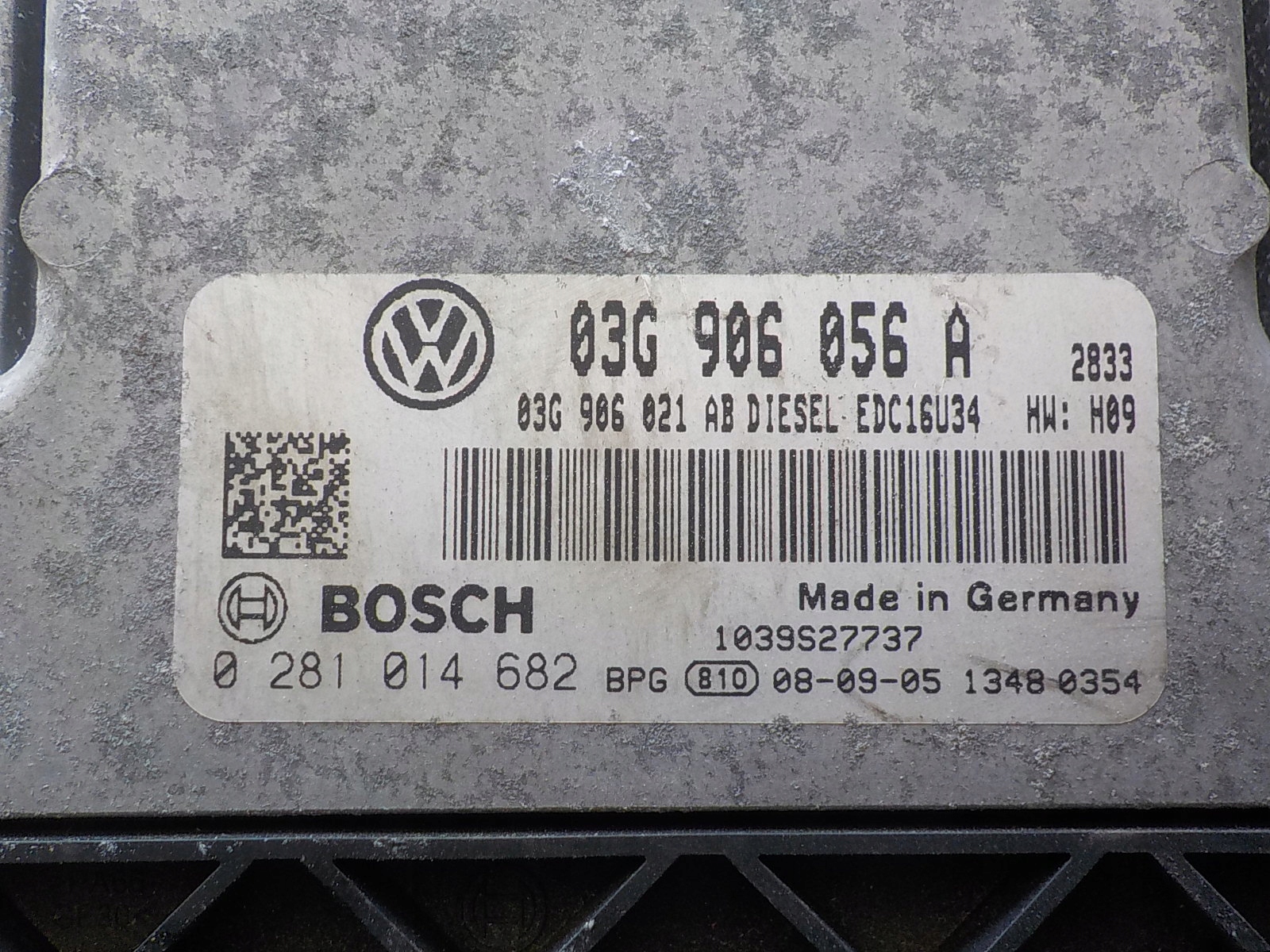VW Computer Bedienteil 03G906056A 0281014682