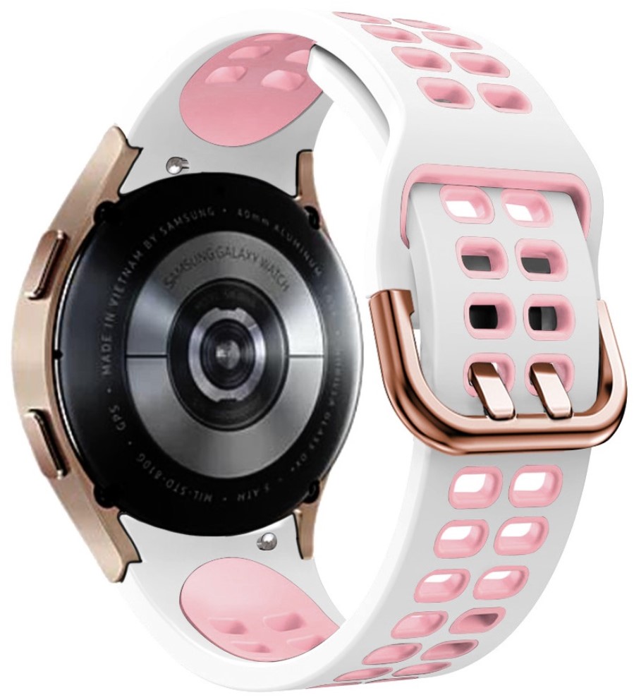 Biało-różowy Pasek do Samsung Galaxy Watch 7 40mm (Tech-Band)
