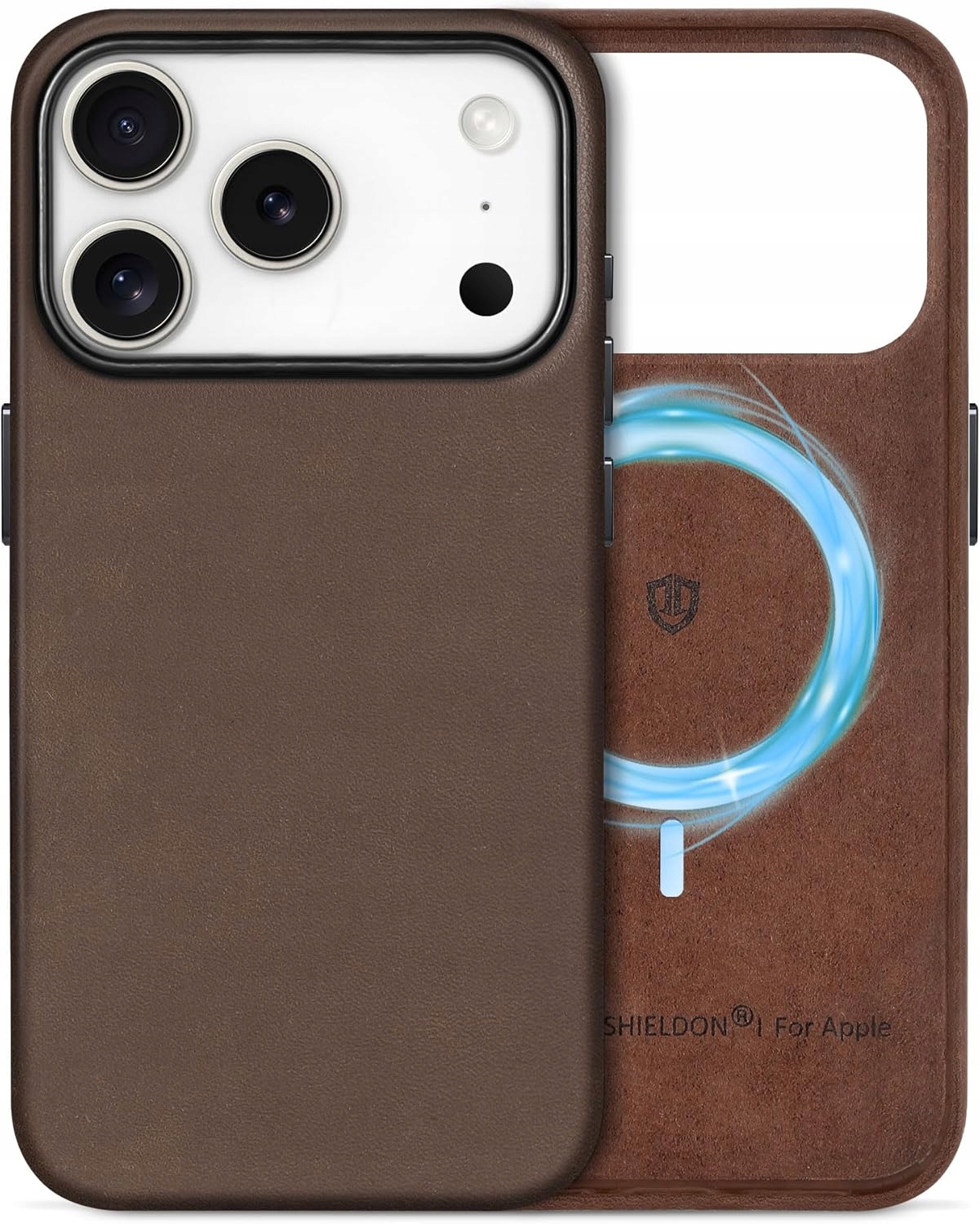 Pouzdro Zadní Kryt Shieldon Pravá Kůže pro Apple iPhone 17 Pro Magsafe