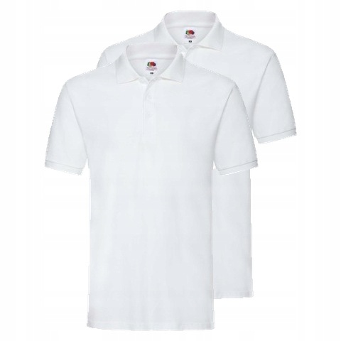 2x Pánské prémiové polokošile Fruit Of The Loom bílé velikosti S