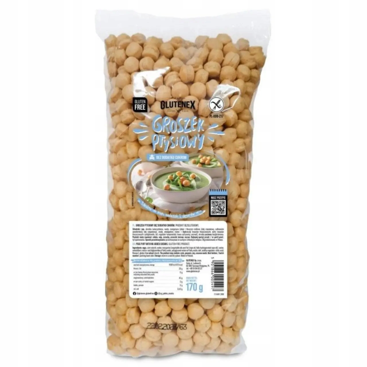 Ptysiový Hrášek Bez Přidaných Cukrů Bezlepkový 170 g Glutenex