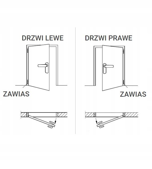 DRZWI WEWNĘTRZNE FUTRYNA OŚCIEZNICA SKRZYDŁO BEZPRZYLGOWE SECRET Strona lewe prawe