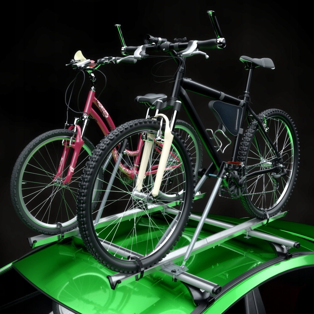 2x BAGAŻNIK DACHOWY NA ROWER - ALUMINIOWY UCHWYT ROWEROWY NA DACH - AMOS Waga produktu 2.8 kg