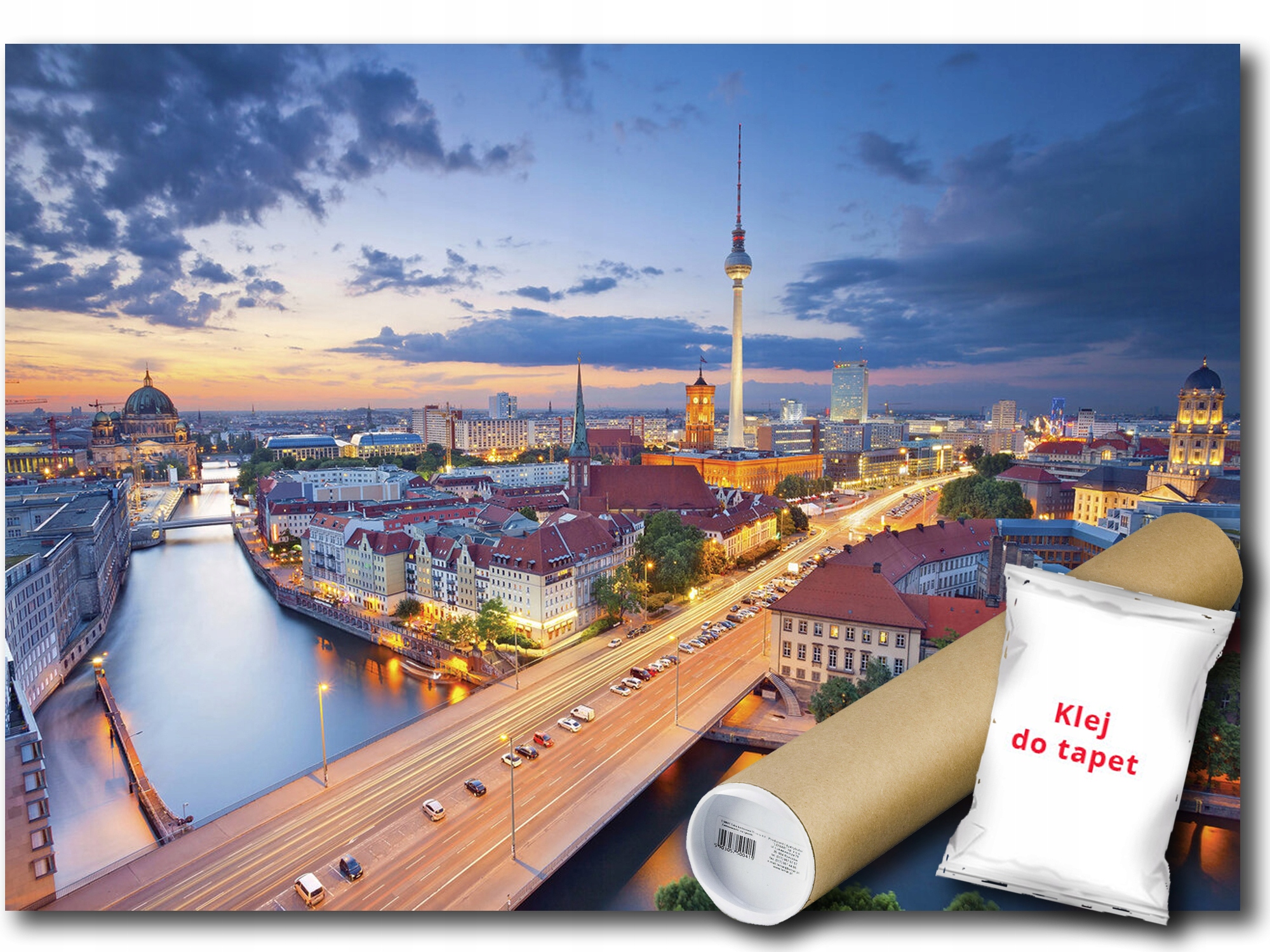 Fototapeta Vinylová Mesto Panoráma Pohľad Berlin Nemecko Stolica 254x184
